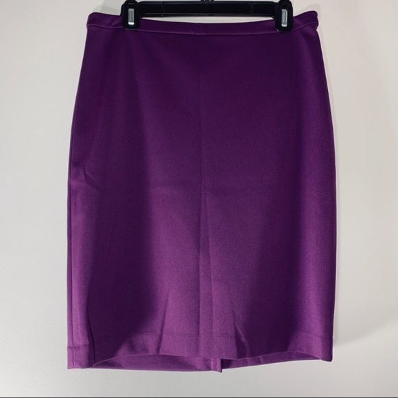 The Limited High Waist‎ Pencil Skirt purple gold zipper career or casual size 2 - Picture 5 of 11